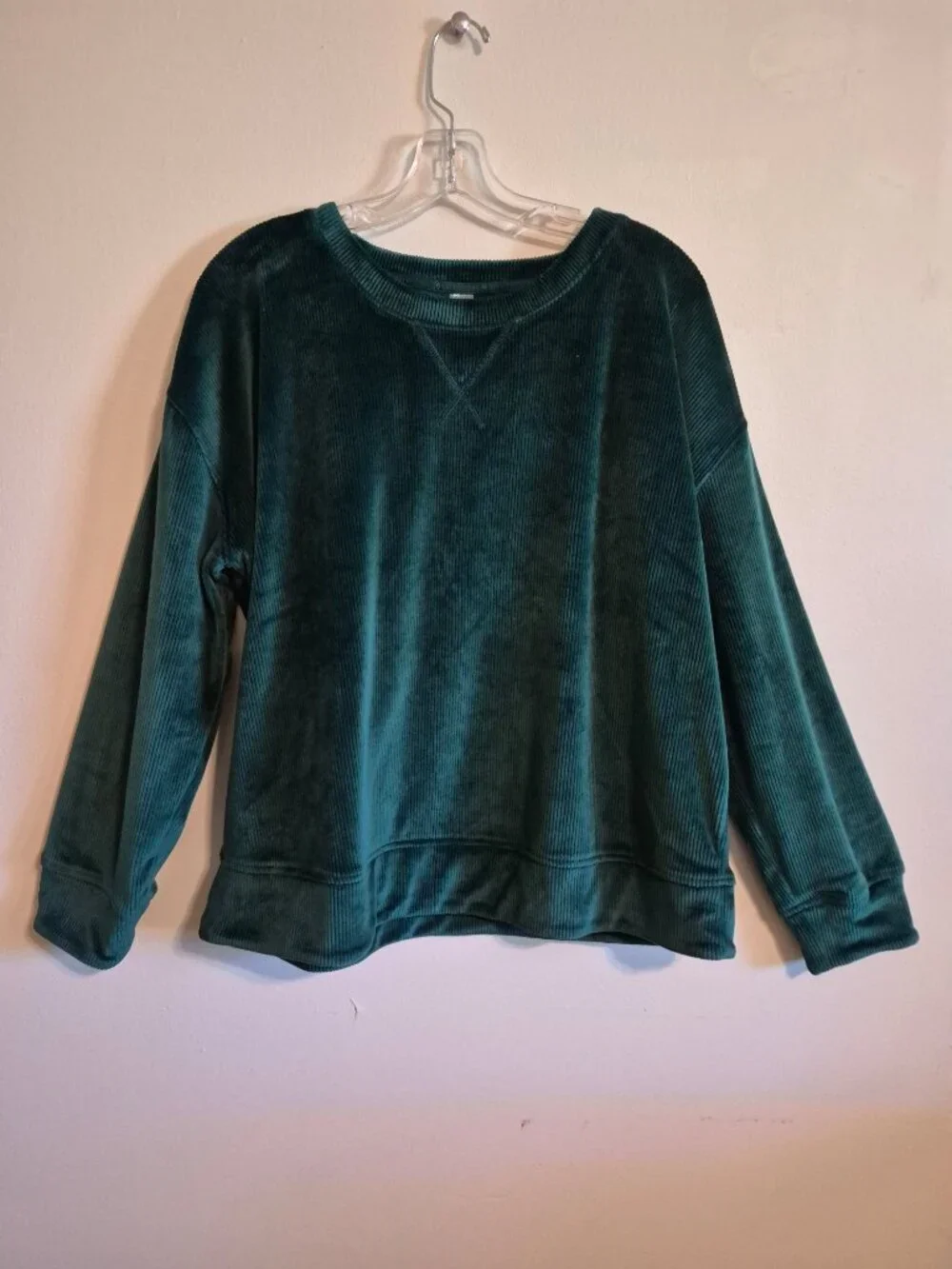 Lou and Grey Emerald Green Velour Matching Two Piece Lounge Set Large
